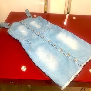 Overall Denim Skirt